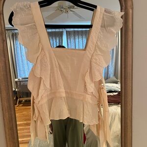 KEEPSAKE the Label Cream Ruffle Blouse